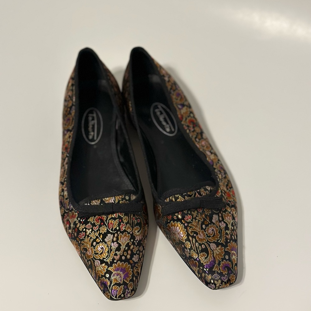 Brocade satin flats / Talbots